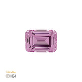 Laboratory Grown Pink Sapphire – Certified by IGI | 2.91 Carats | Emerald Cut | Report No. 639402557